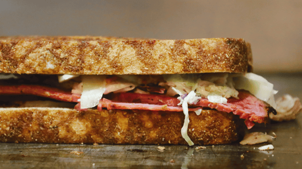 Reuben on grill