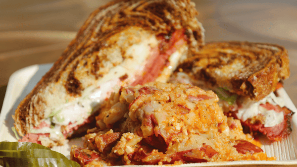 Reuben w potato salad