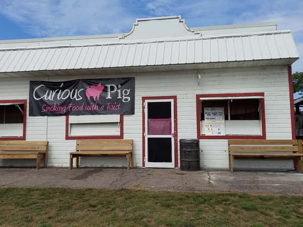 White building where pop up menu will be