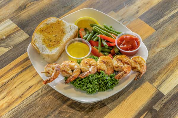 skewered shrimp