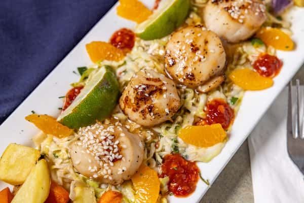 Sesame Bronzed Scallops