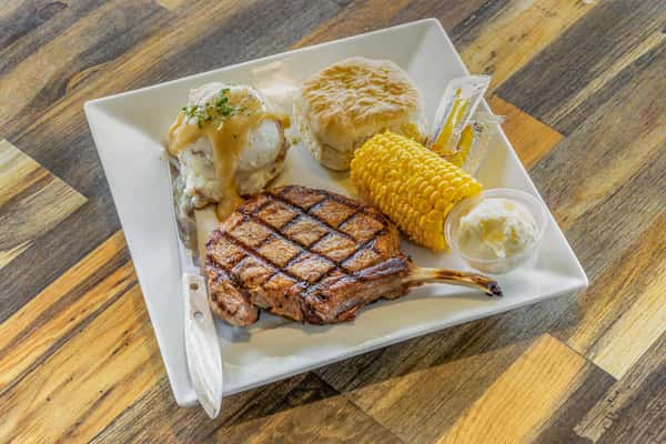 Pork Chop Dinner Menu The Quarterdeck Seafood Bar & Grill Seafood