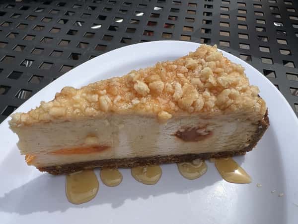 Hot Honey Peach Cheesecake