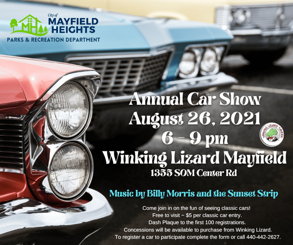 Annual Classic Car Show Mayfield Lizard Winking Lizard Tavern