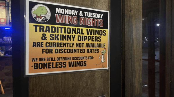 Wing night no traditional wings