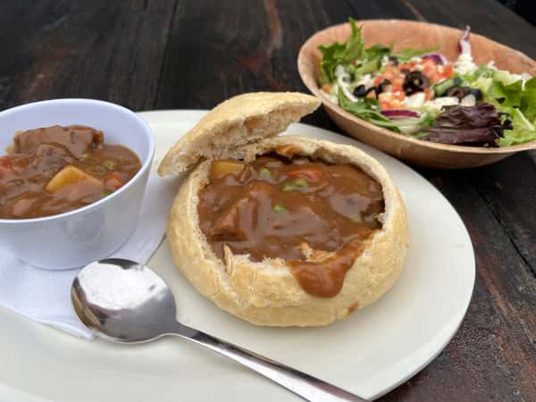 Beef Stew in A Bread Bowl