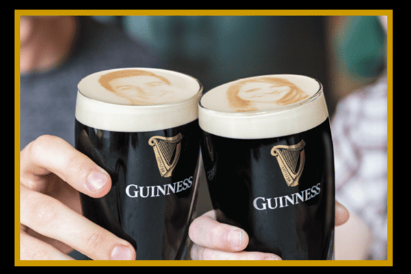Guinness personalized pints