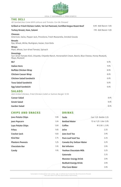 Deli Menu