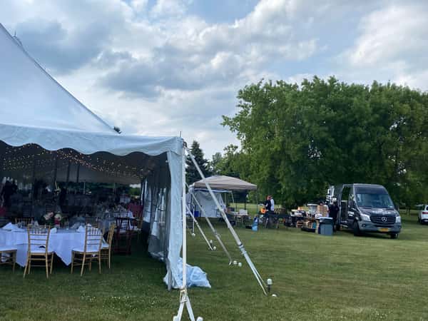 off-site catering in someones yard