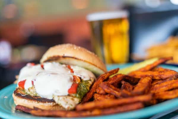 burger and fries
