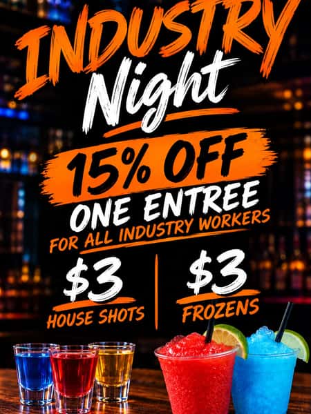 HAPPY MONDAY! Come join us for industry night!