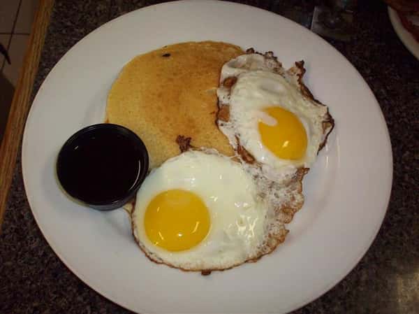 pancake and eggs