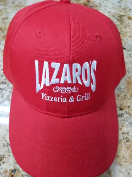 a Lazaros Pizzeria & Grill company hat