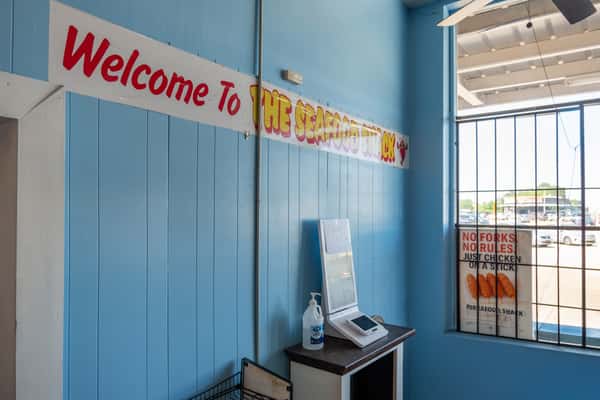 Interior sign of Seafood Shack