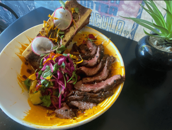 Chili Rubbed flat iron carne asada