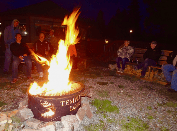 a view of a fire