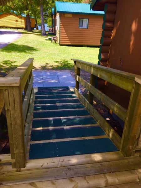 ramp outside of cabin