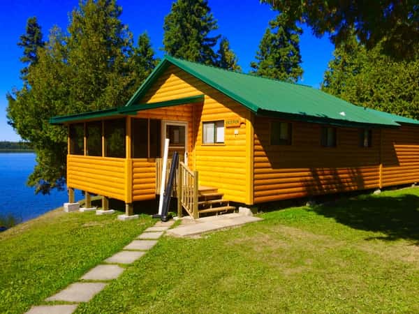 outdoor view of a cabin