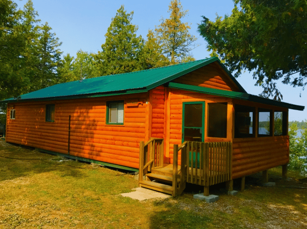 outdoor view of a cabin