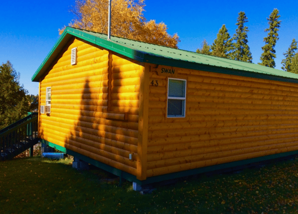 outdoor view of a cabin