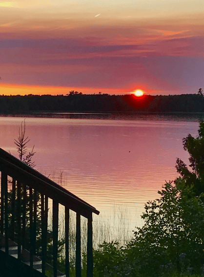 sunset over water