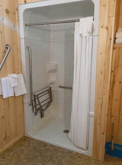 indoor bathroom in the cabin
