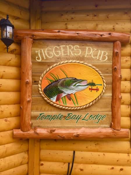 sign that reads jiggers pub temple bay lodge