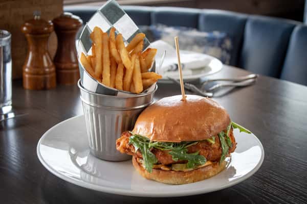 burger and fries