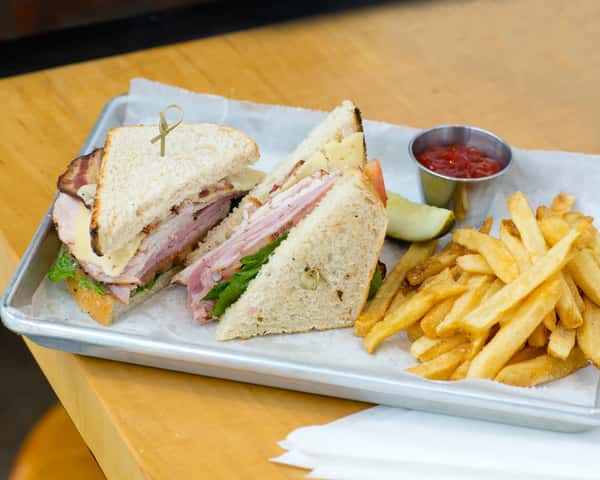 sandwich from landmark smokehouse