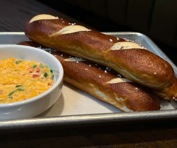 Pretzels with Pimento Cheese