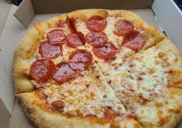 Pepperoni and cheese pizza
