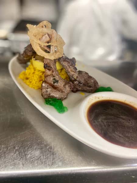 steak with sauce