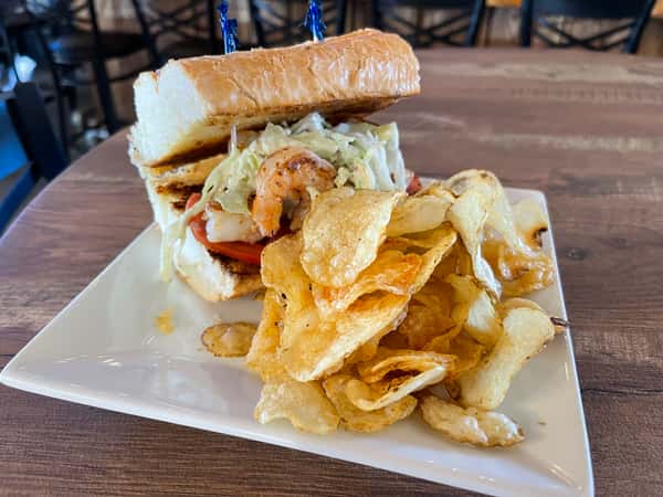 Blackened Shrimp Po'Boy