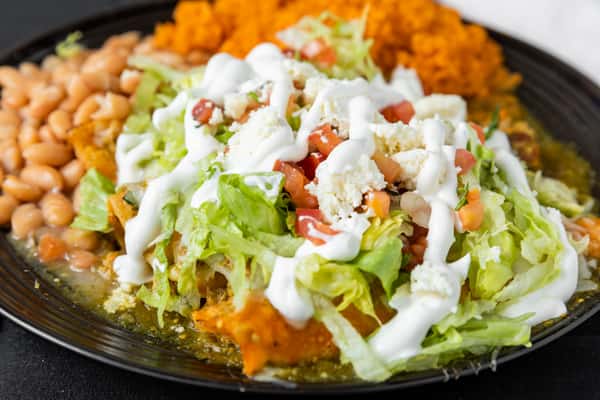 salad, beans & rice