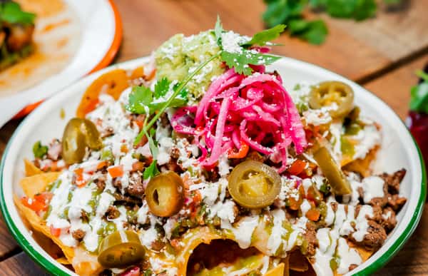 Taco with olives and salad