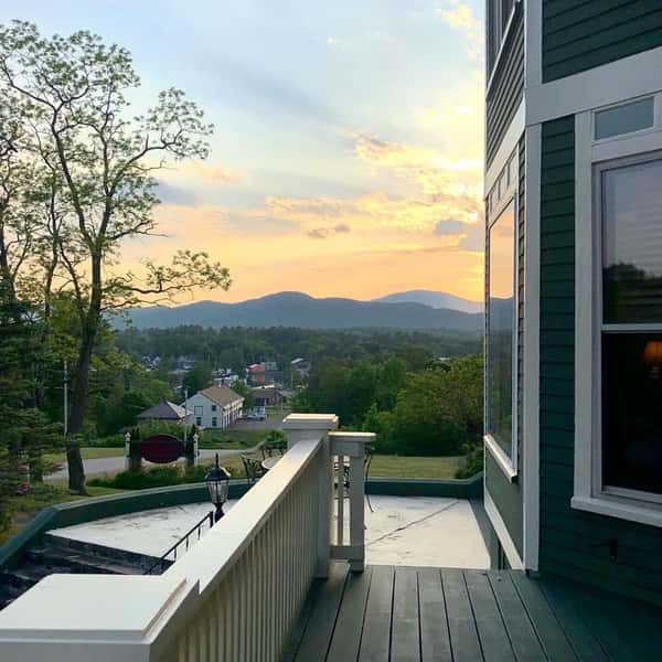 Exterior view of landscape at sunset