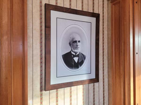 Old photograph on a wall