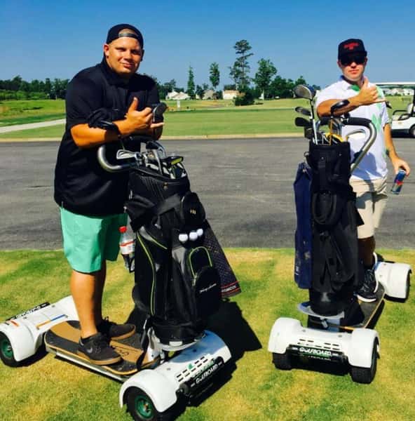 members on golfboards