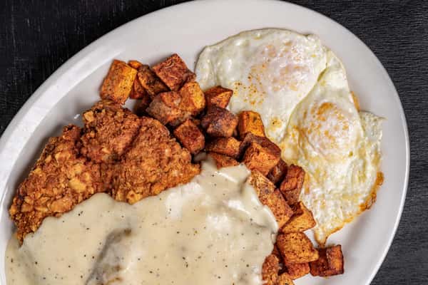 Chicken Fried Steak & Eggs