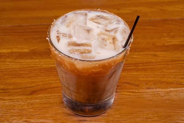 Iced salted caramel cocktail with cream at Jake & Rip's in Grenada, Mississippi.