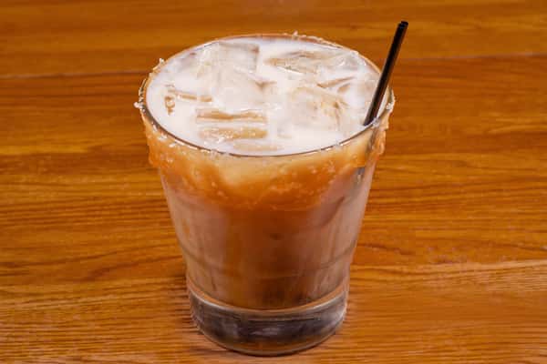 Iced salted caramel cocktail with cream at Jake & Rip's bar in Grenada, Mississippi.