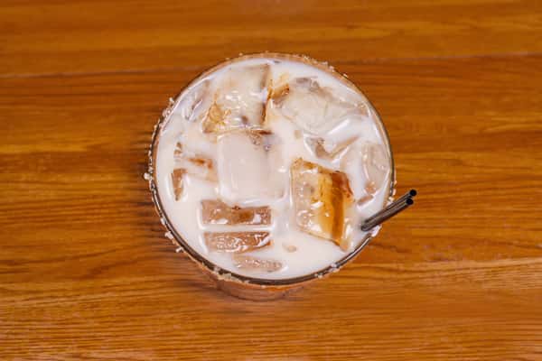 Iced salted caramel cocktail with cream and ice at Jake & Rip's bar in Grenada, Mississippi.