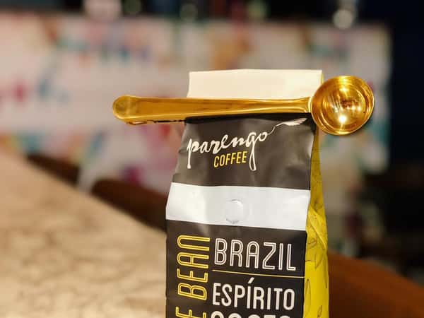 brazil parengo coffee with a spoon