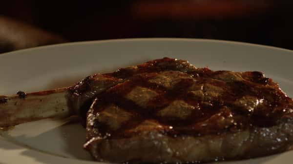 bone in ribeye on a plate