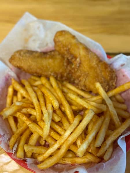 Fried fish and fries