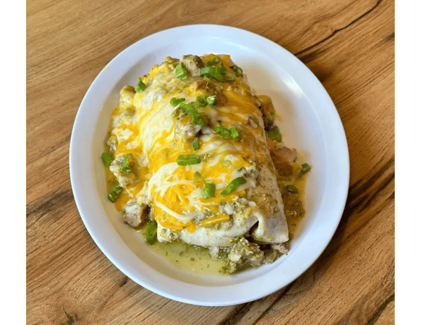 Giant Pork Chili Verde Breakfast Burrito