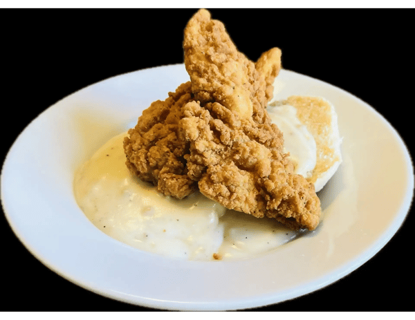 Chicken Strips Biscuit and Gravy Bowl