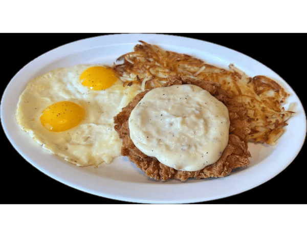 Chicken Fried Chicken Breast and Eggs