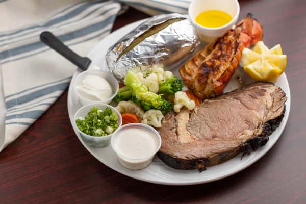 Prime Rib with Baked Potato