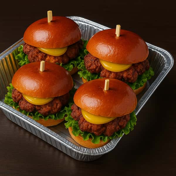 Platter of 4 Fried Chicken Sandwiches